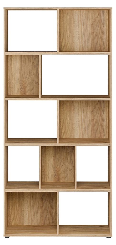 Furniture24 Regal Orkney Okyr721 Freistehend Hochkant Quer Raumteiler Bücherregal Eiche Mauvella