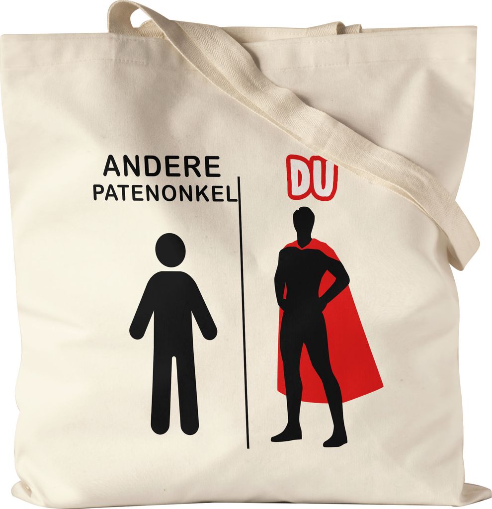 Andere Patenonkel Du Jutebeutel Stoffbeutel Canvas Superheld Mein Held Dankeschön Geschenkidee Lustig Humor