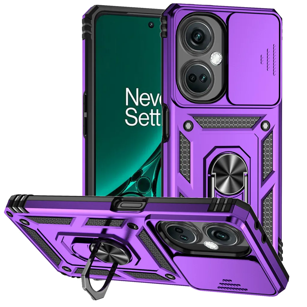 Custodia Antiurto OnePlus Nord CE3 Verde: Slide Camera e Stand