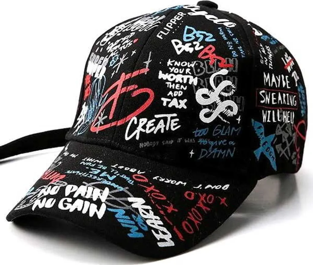 Cappello Skater Graffiti Slang - Visiera Curva e Fascia Lunga Street