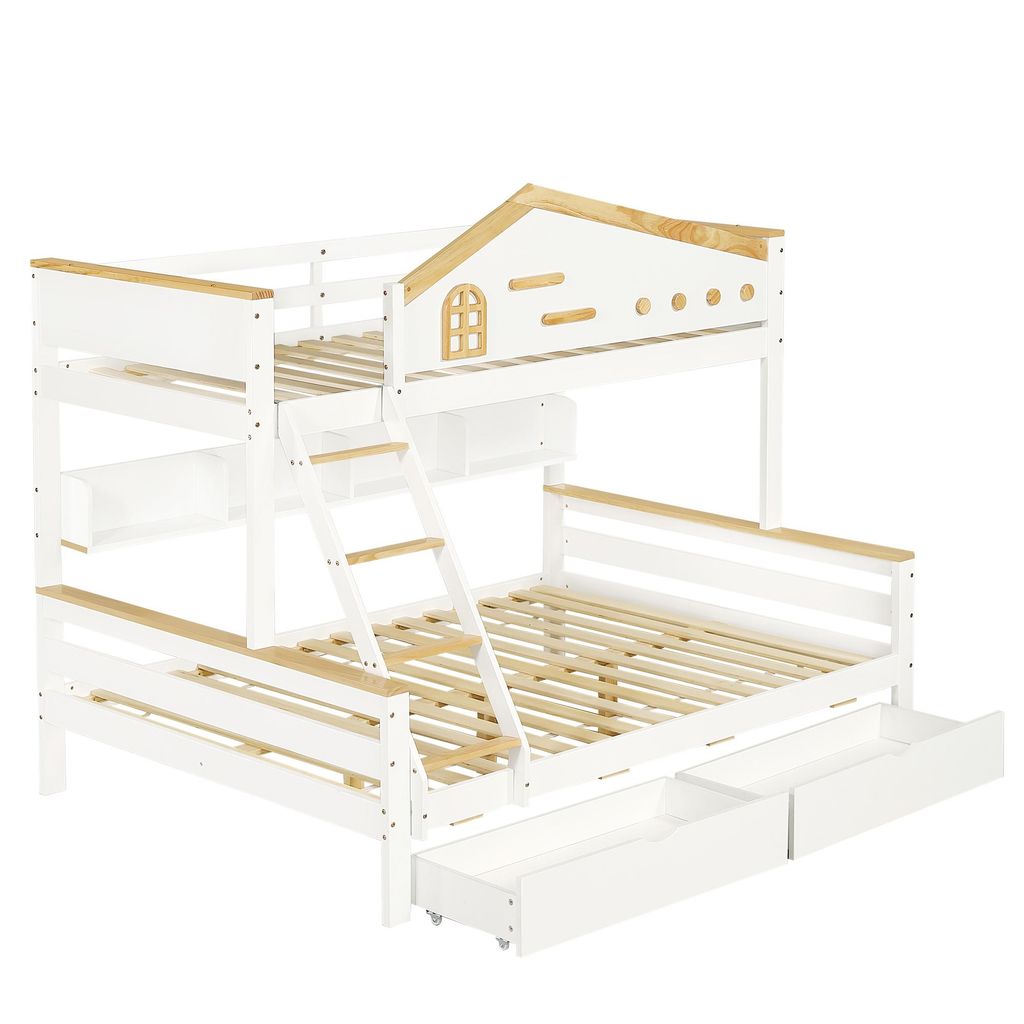Flieks Etagenbett 90x200/140x200cm mit 2 Schubladen, Produktbild 