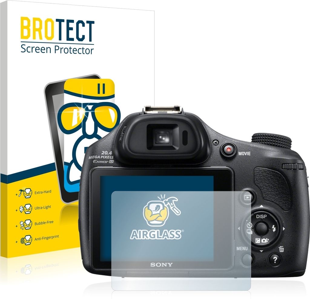 BROTECT Schutzglas für Sony Cyber-Shot DSC-HX400V Schutzfolie Panzer Folie Glas Display Schutz klar