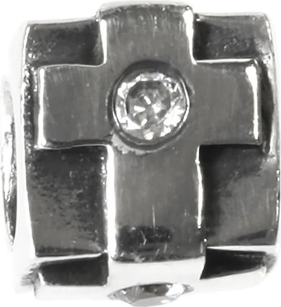 CarloBiagi Charm Bead Quadrat Zirkonia 925 Echt Silber Produktbild 