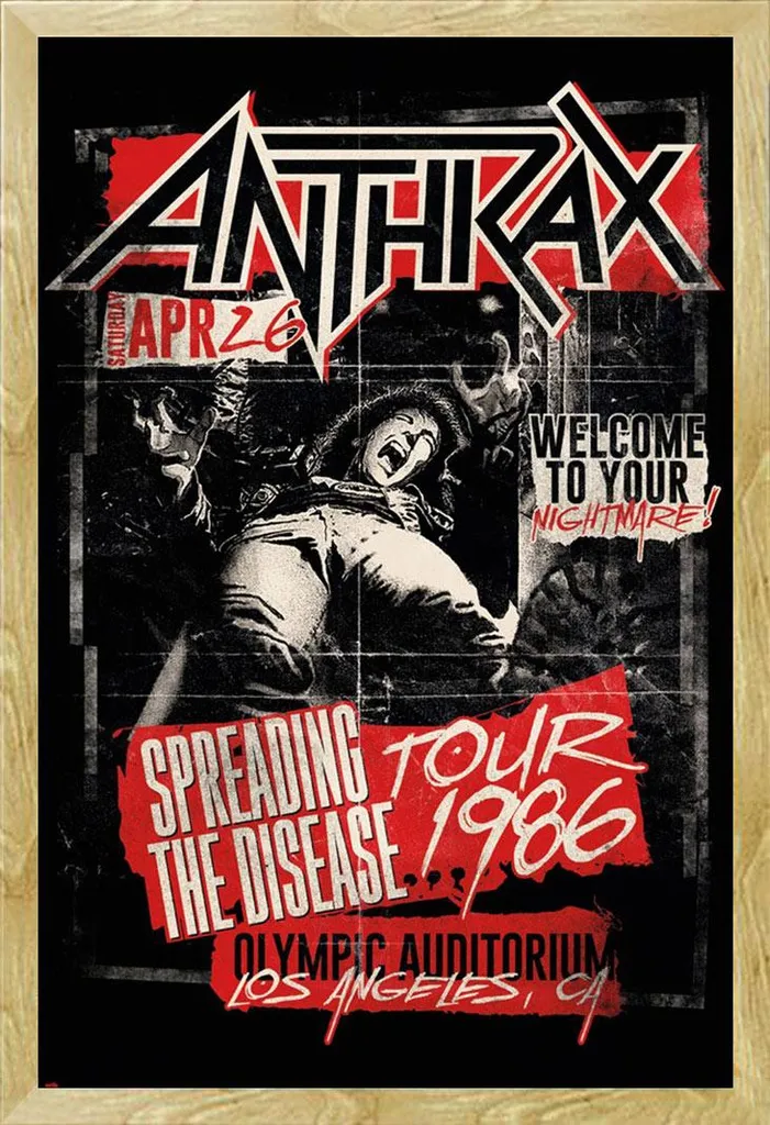Regalo Originale: Poster Anthrax Incorniciato Shinsuke Faggio 61x91