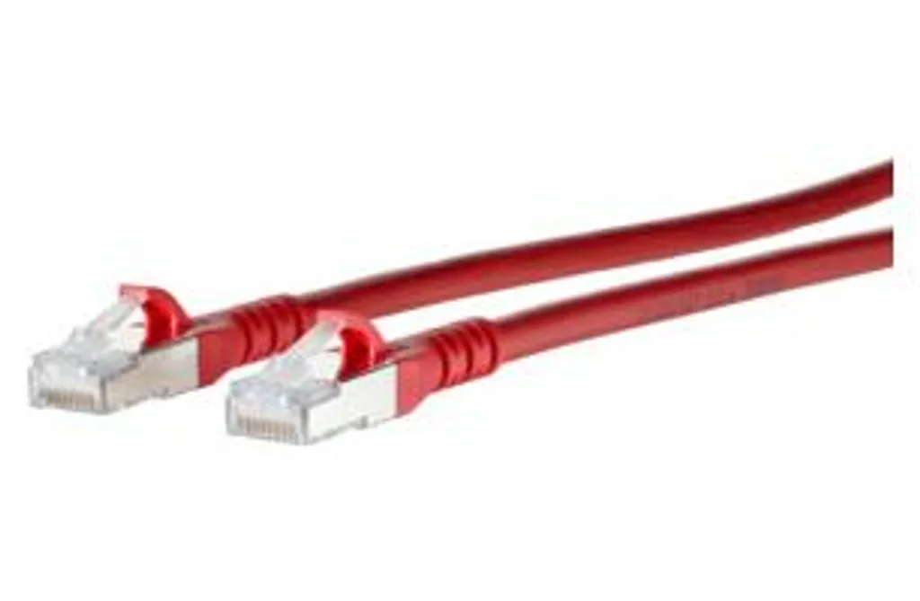 Câble Réseau 5m pour Baie de Brassage Cat6a METZ CONNECT Rouge S/FTP