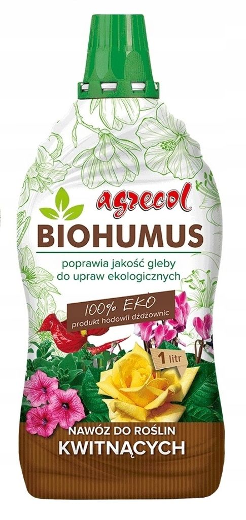 Biohumus fertilizzante liquido per piante da fiore 1 litro Immagine del prodotto 