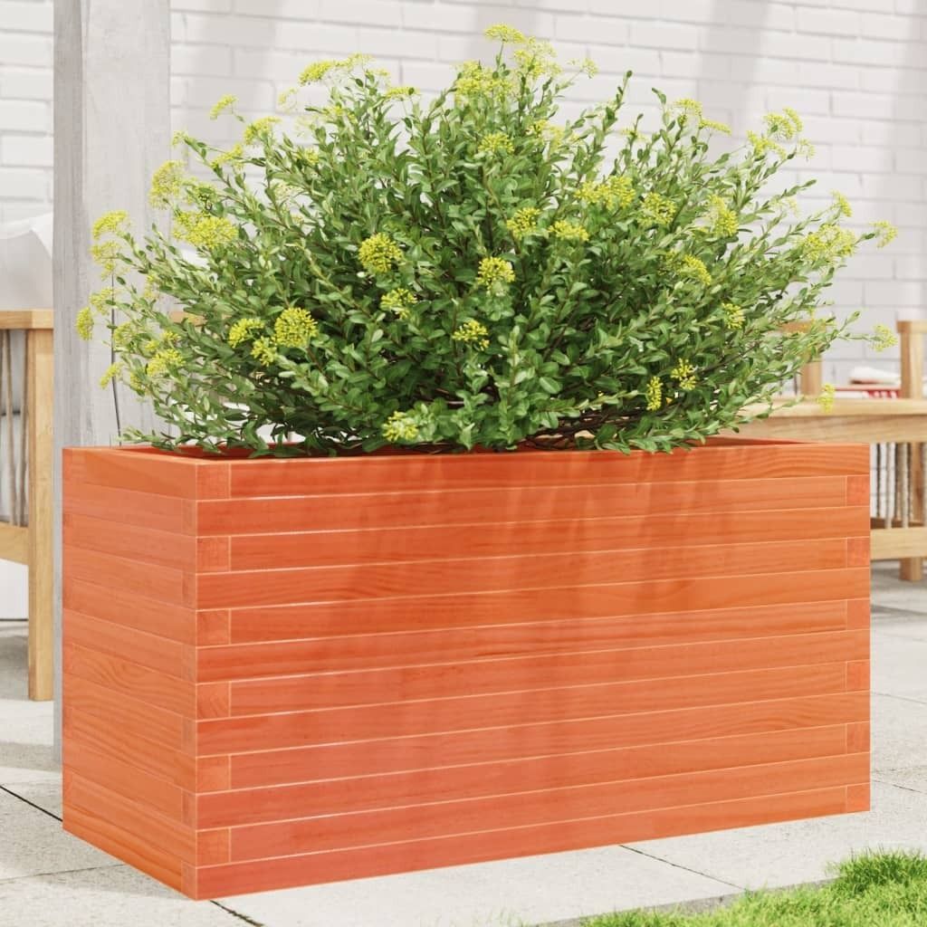 Maison Exclusive - Pflanzkübel Wachsbraun 90x40x45,5 cm Massivholz Kiefer