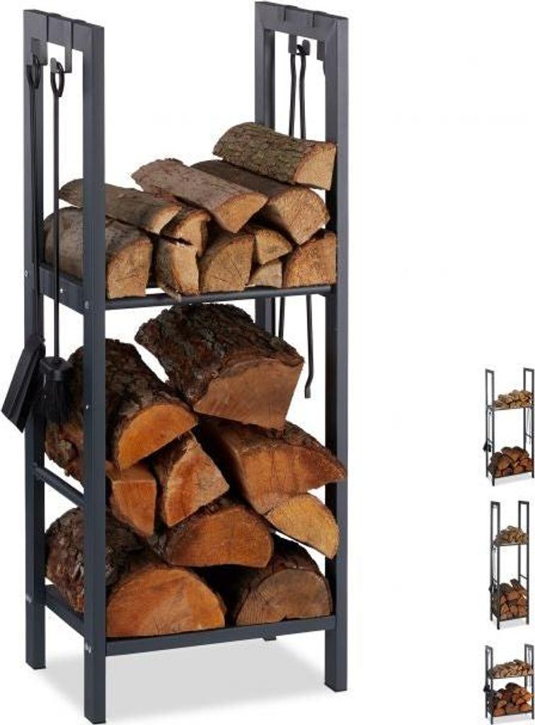 Holzständer mit 2 Regalen