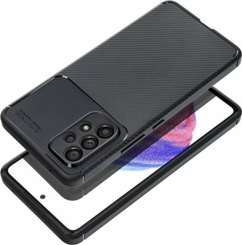 Silikon Hülle Bumper Carbon kompatibel mit SAMSUNG GALAXY A55 5G