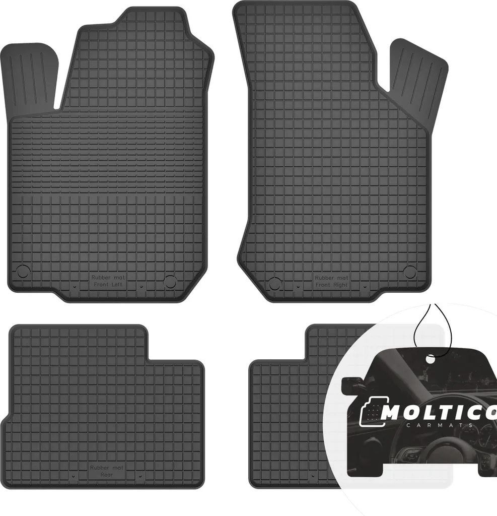 Tappetini in gomma con bordo Tappetini in gomma per auto Tappetini in gomma per auto con montaggio preciso Set di 4 pezzi - adatto per Opel Tigra A 1994-2000