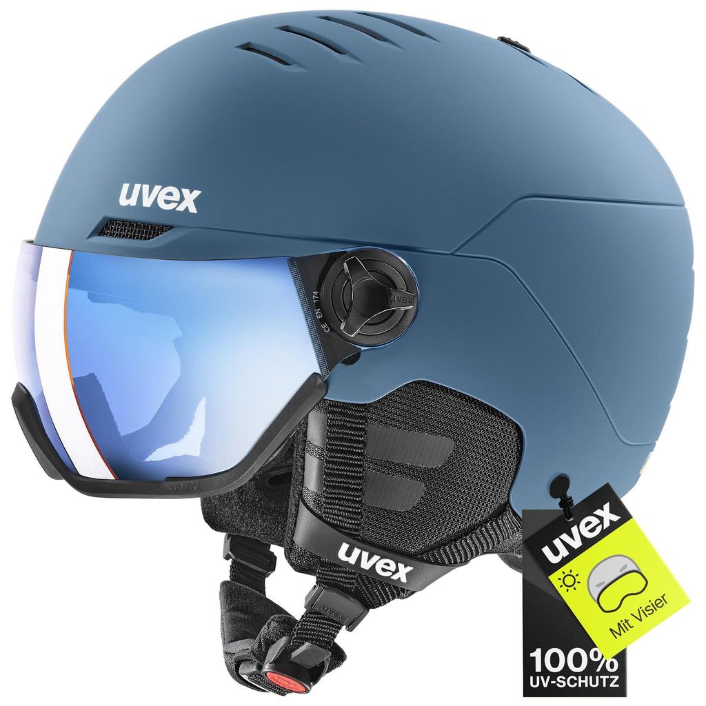 Uvex Skihelm wanted visor, Helm mit offenem Visier, Produktbild 