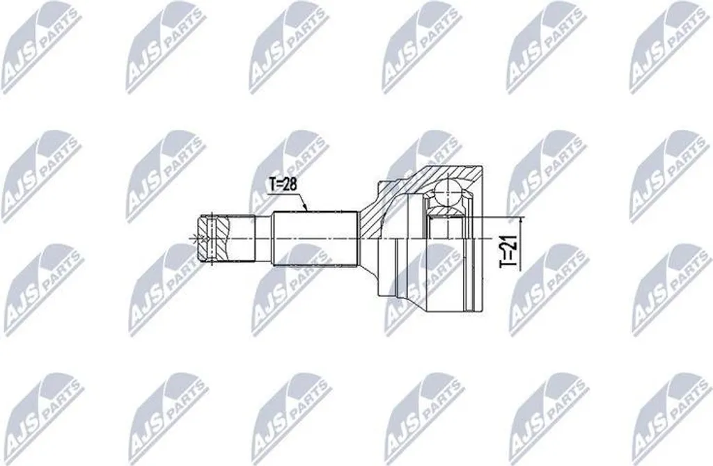 NTY NPZ-CT-023 Jeu de joints arbre d'entraînement OE 3274D1 pour 3008