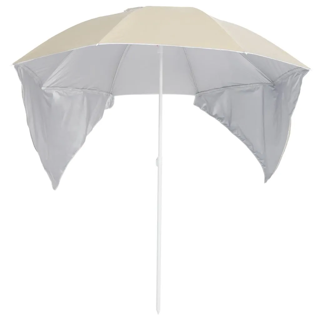 vidaXL Ombrellone Robusto Sabbia 215 cm - Protezione Vento e Sole