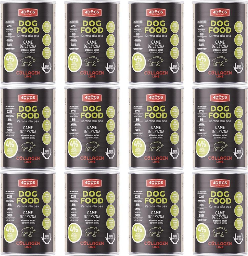 Collagen Line Futter - mit Geweih und Wild 400 g - 10+2 gratis