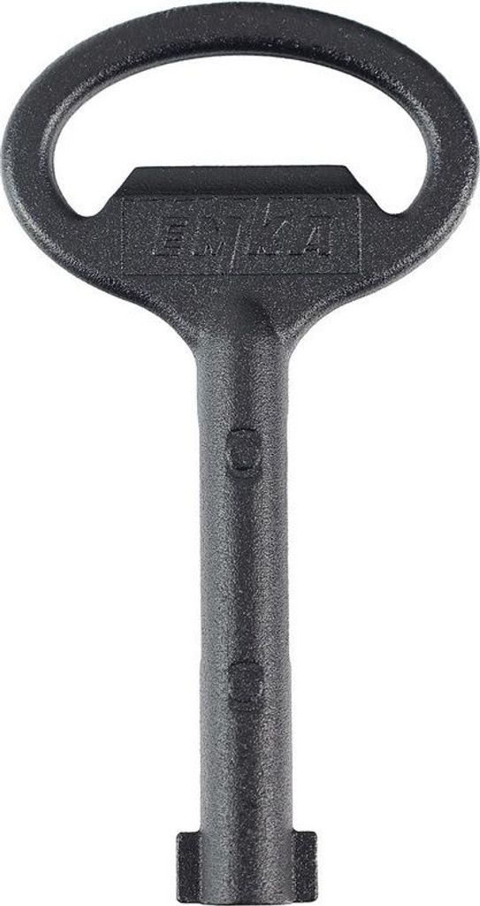 Dönges Schaltschrankschlüssel DIN 43668, Bohrung 5 MM, Doppelbart, schwarz