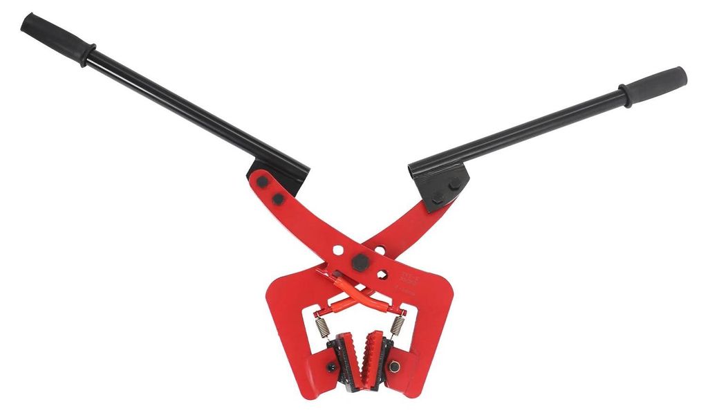 Steinhebeklemme - Zweihand Plattenklemme - Tragkraft 350 kg - Schwerlast - Stahlkonstruktion - Für Granit/Marmor/Quarz/Beton - Rot