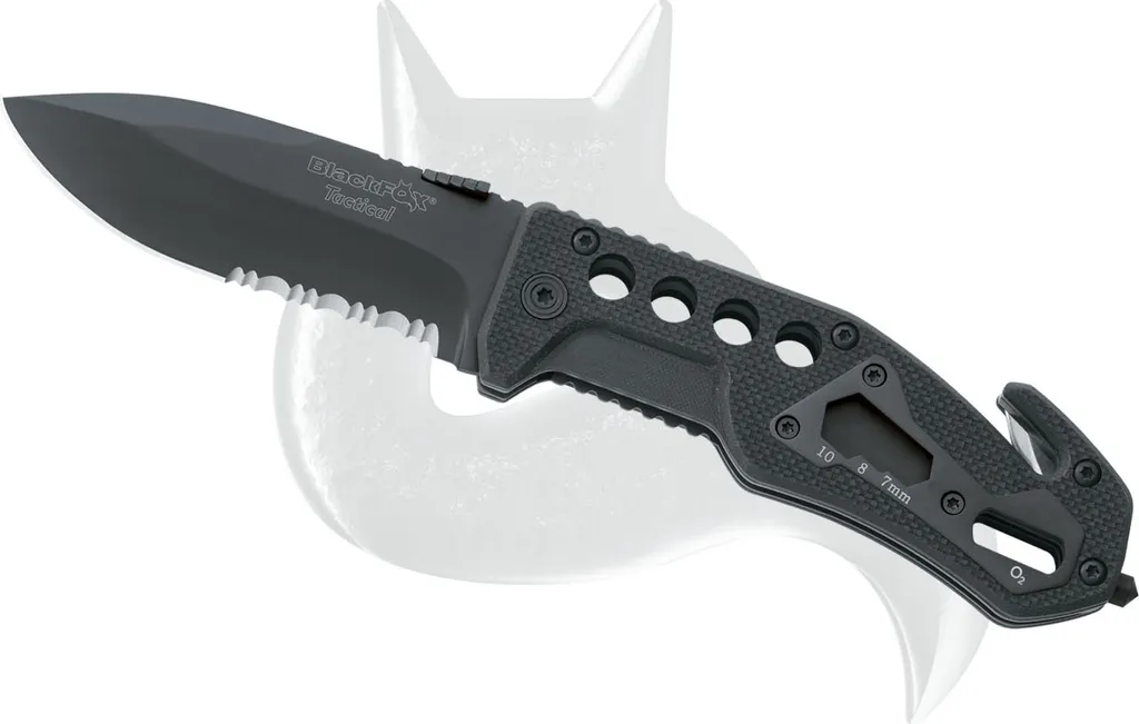Couteau de sauvetage pliant FOX : l'outil fiable pour urgences en G10
