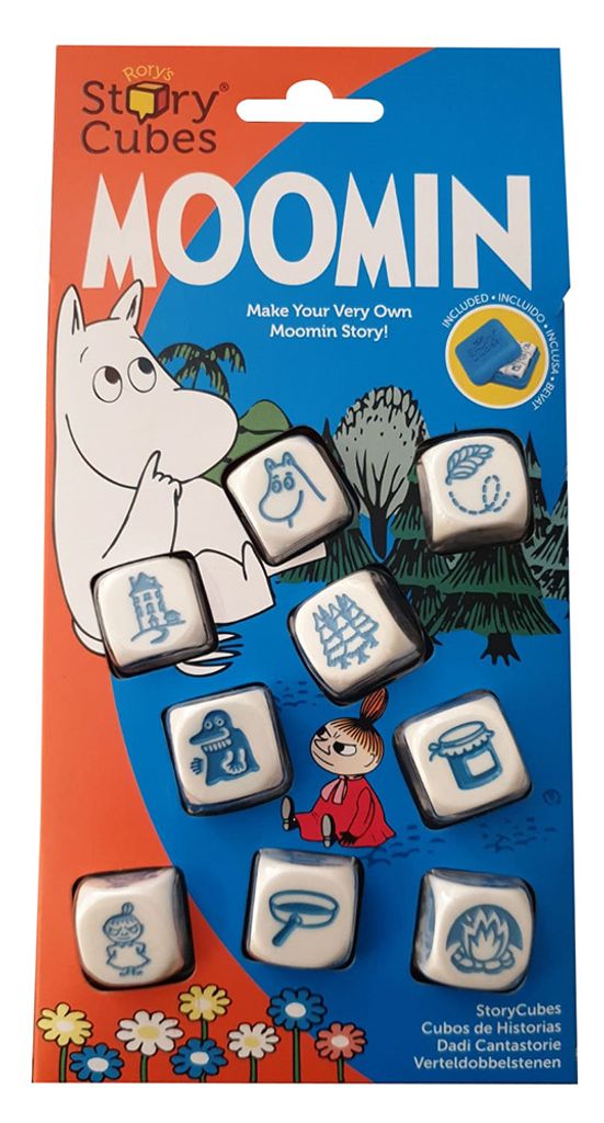 Rory´s Moomins "Geschichten" würfeln mit blauer Würfelbox Produktbild 