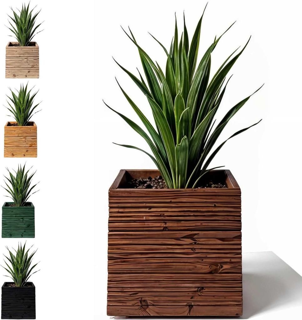 Floranica Pflanztopf 50x50 cm, Braun, eckiger Blumentopf Produktbild 