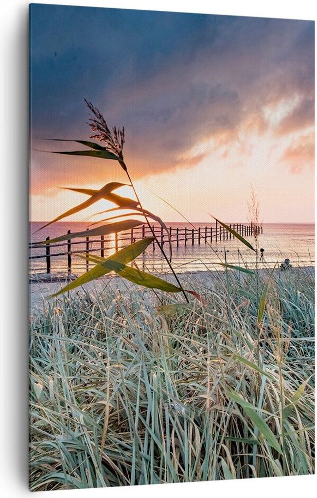 Bild auf Leinwand - Leinwandbild - Einteilig - Strand Gras Produktbild 