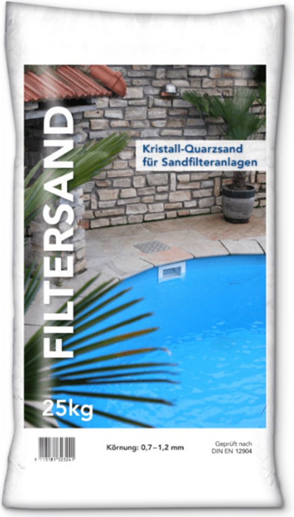 Filtersand 0,7-1,2mm 25 Kg Produktbild 