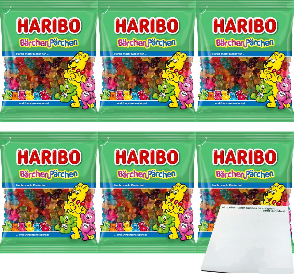 Haribo Bärchen-Pärchen 6er Pack (6x160g Packung) + usy Produktbild 