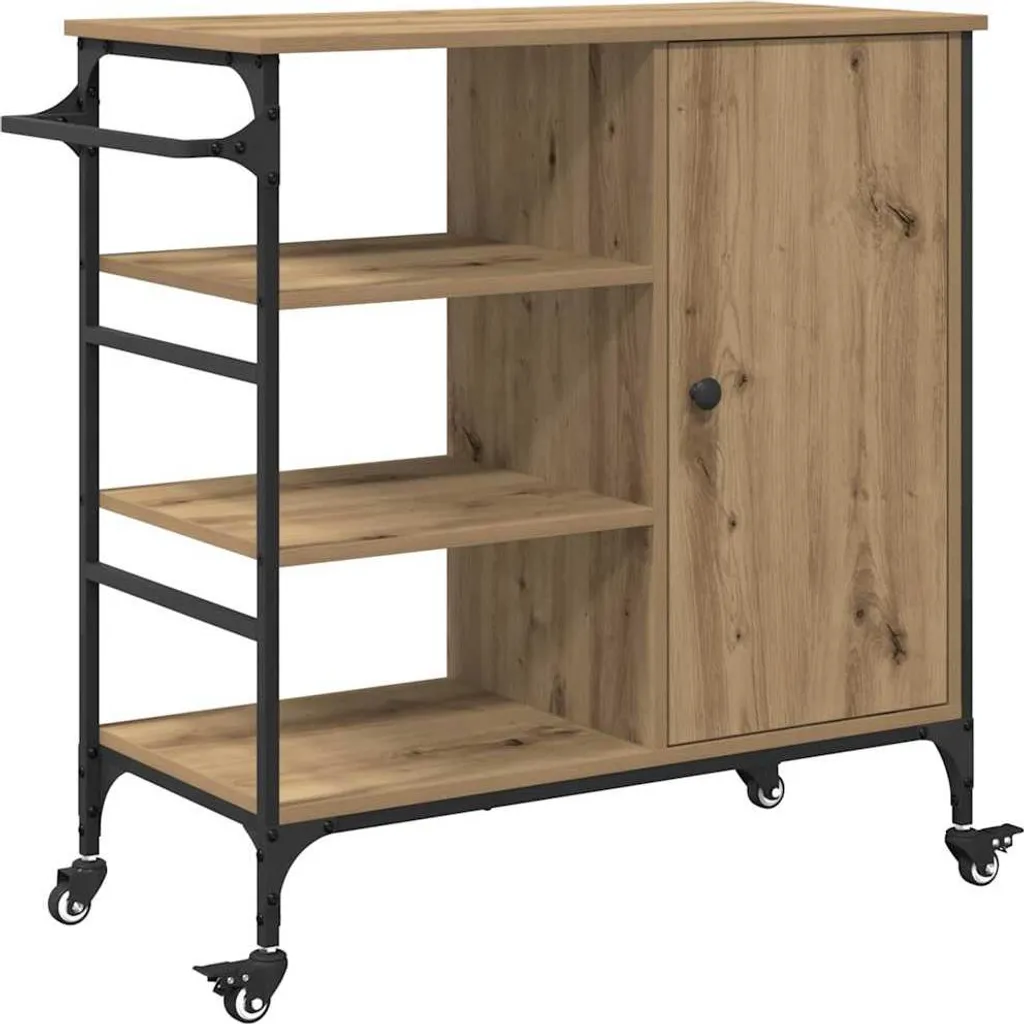 Mobile Cucina Ausiliario Rovere Artisan 87,5x39 cm - Stile Vintage