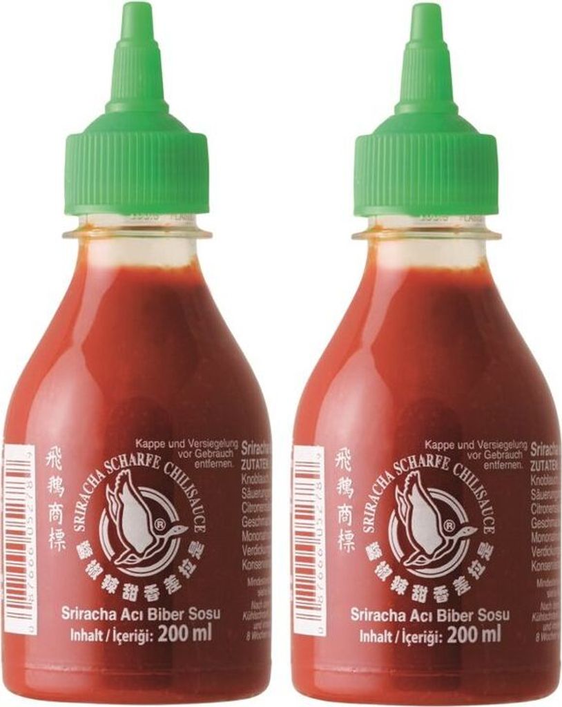 Flying Goose Sriracha scharfe Chilisauce (2x 200ml) Hot Chilli Sauce