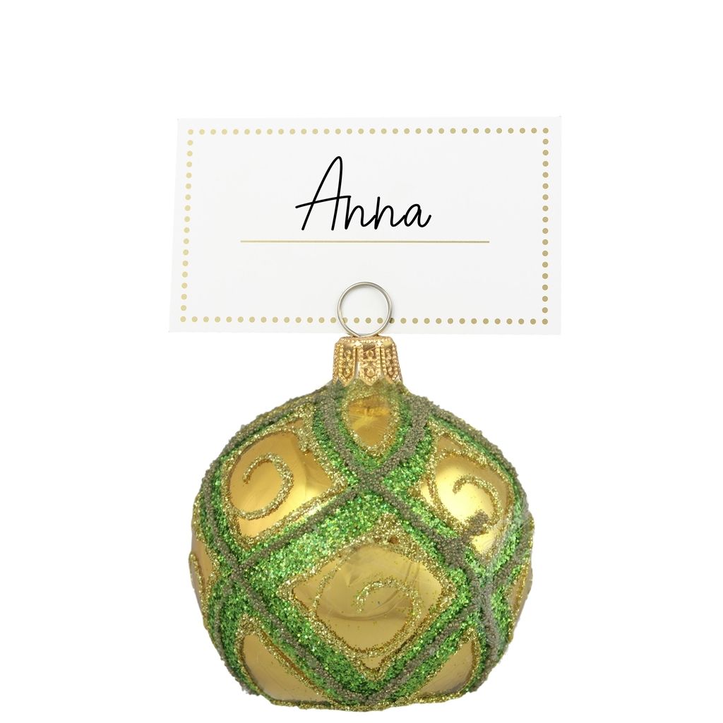 Weihnachtsetikette Grün - Gold