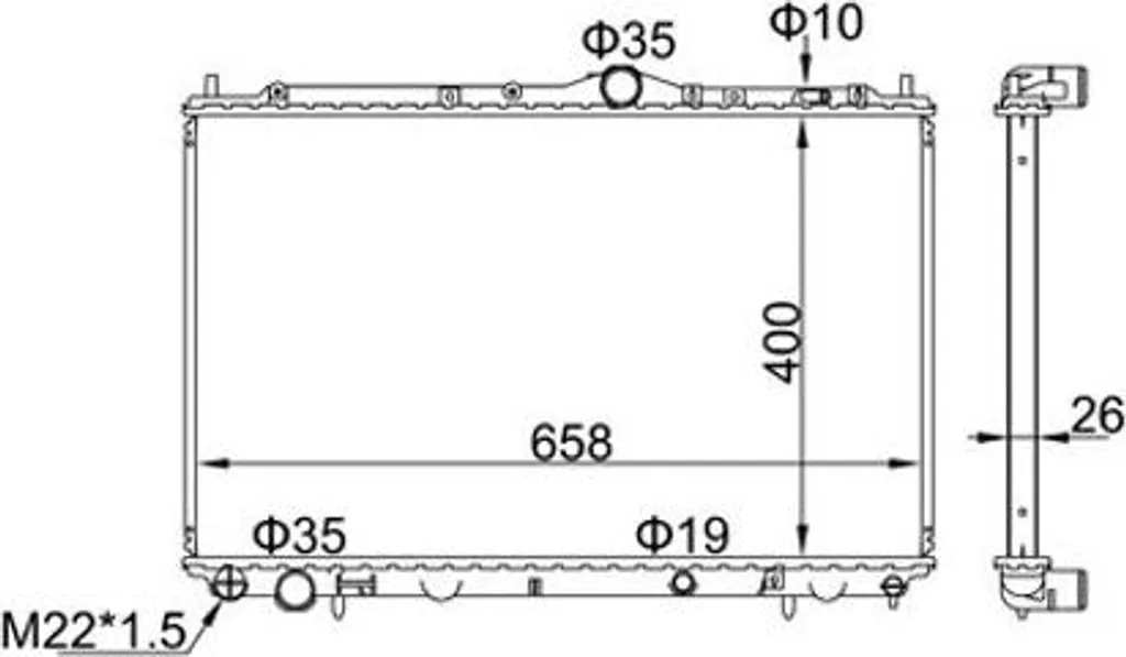 Radiateur moteur anti-surchauffe pour Volvo S40 et V40 - Réf OE 3474795