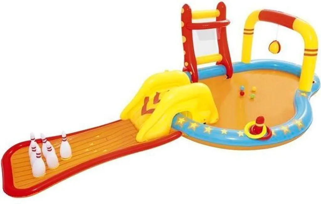 Aire de Jeux de Jardin Gonflable pour Enfant avec Toboggan et Eau