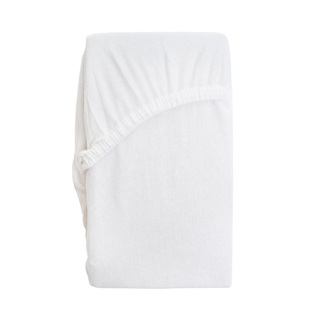 HOMLA CLAIRE Jersey Bettlaken weiß 160x200 cm