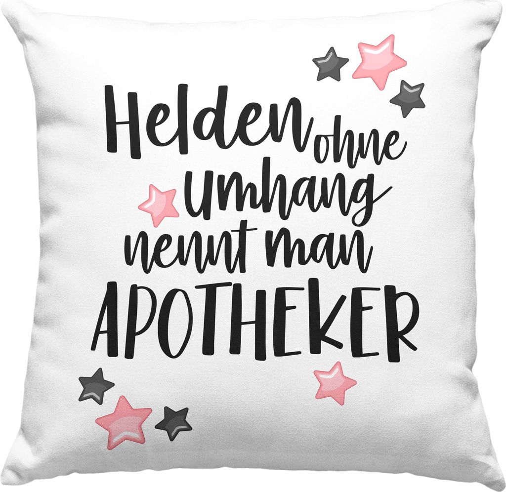 Trendation - Apotheker Deko-Kissen mit Füllung 40x40 Geschenk Deko-Kissen mit Füllung 40x40 Deko-Kissen mit Füllung 40x40 Bester Apotheker Pharm...