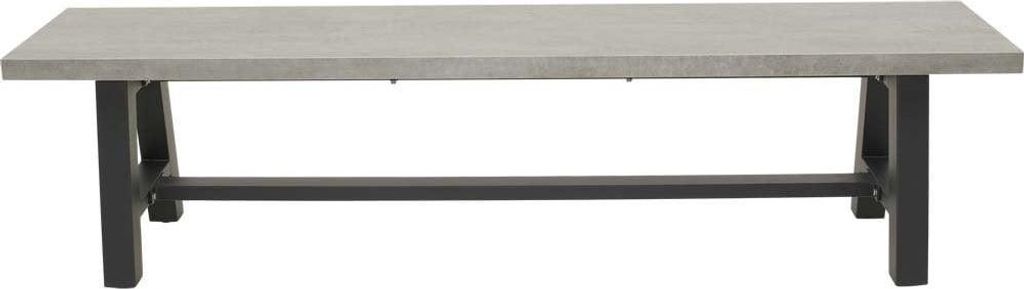 Bank Fresco 40 x 45 x 180 cm Aluminium Sinterstein Anthrazit Grau
