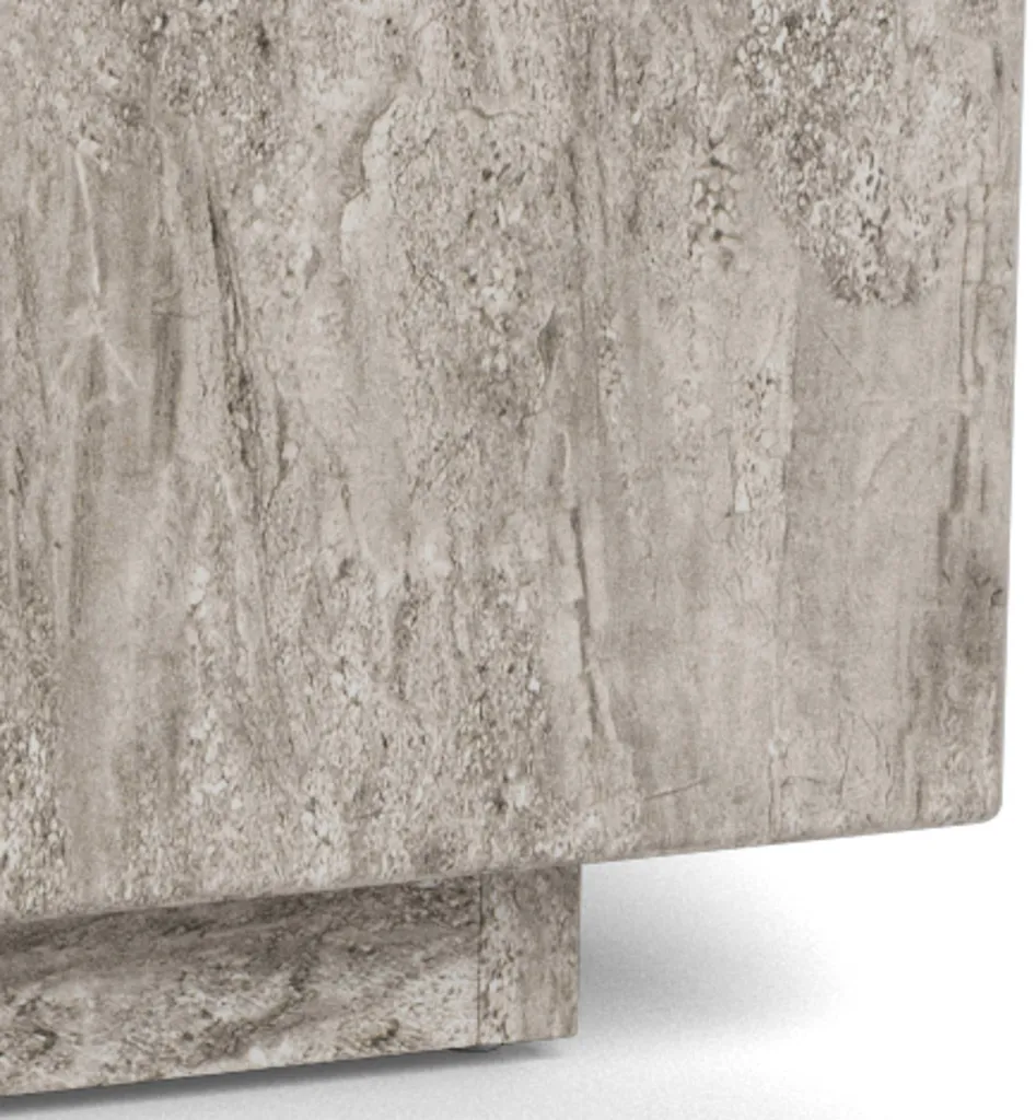 Dice table basse jeu de 2 pcs en marbre gris véritable au design chic - 13