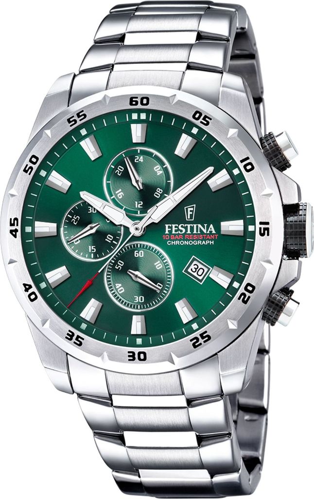 Festina Herren Uhr Elegant Edelstahl Armbanduhr silber Produktbild 