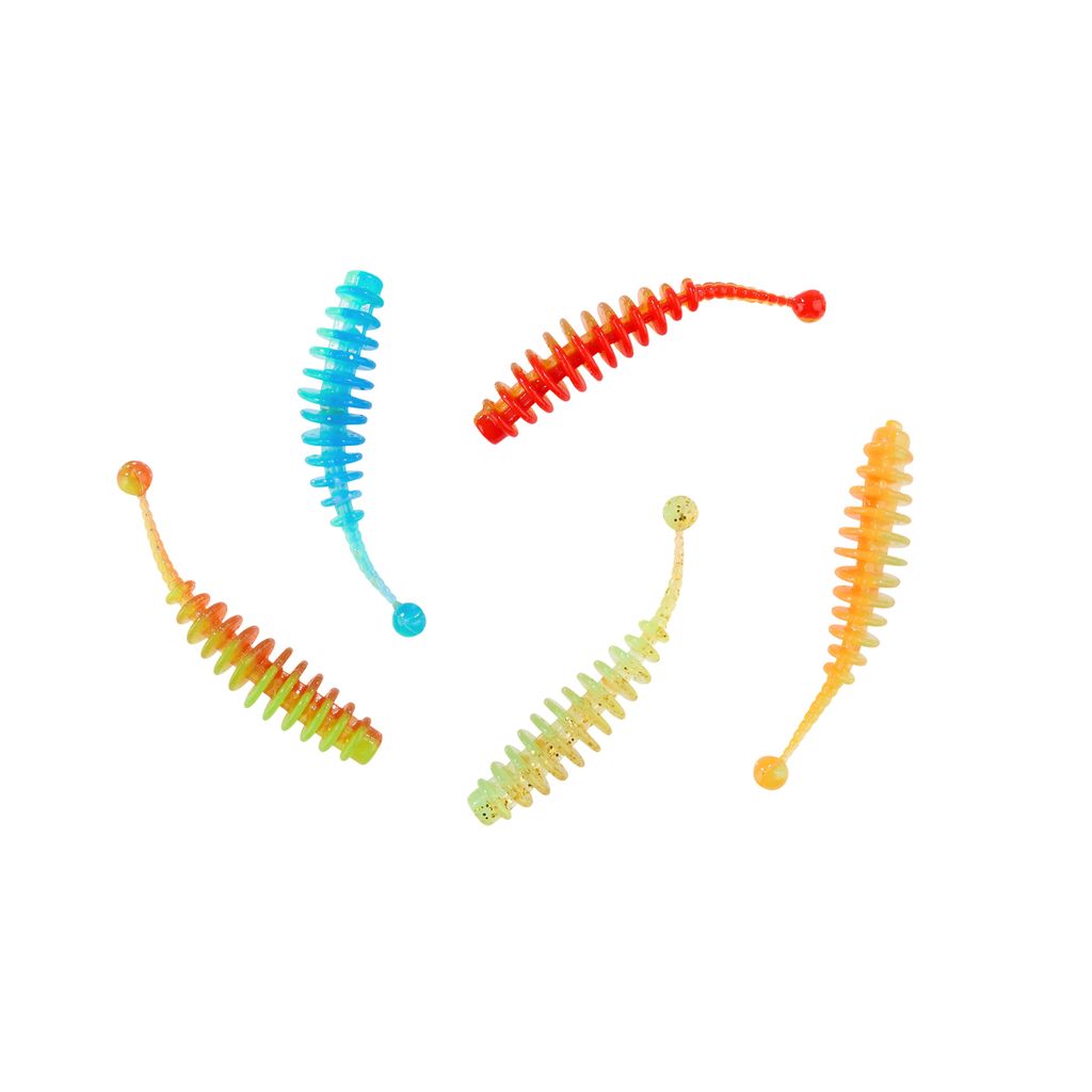 Balzer Trout Collector Pinball Mix - 10 Gummijigs, Farbe/Aroma/Länge/Gewicht:Mix 1/ süßer Käse/ 5cm/ 1g