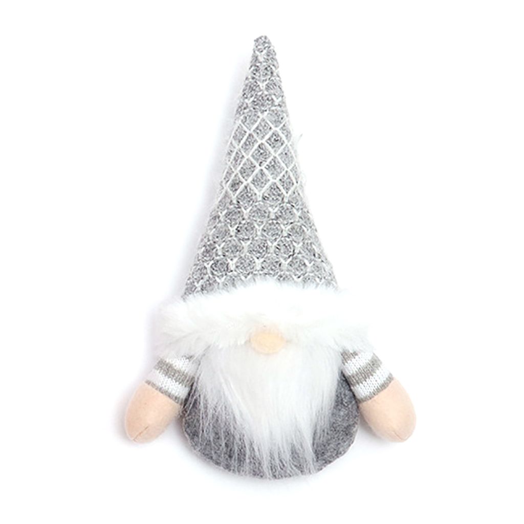 Weihnachten Plüschpuppe Langer Hut weiße Whisker Hirschhorn Handgemachte Geschenke Wanddekoration Lanyard Hanging Weihnachtsfeindlichen Gnom gef...