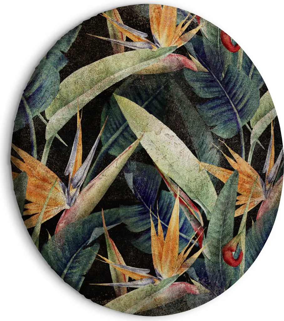 Quadro Circolare 80x80 Jungle - Decorazione Professionale Parete XXL