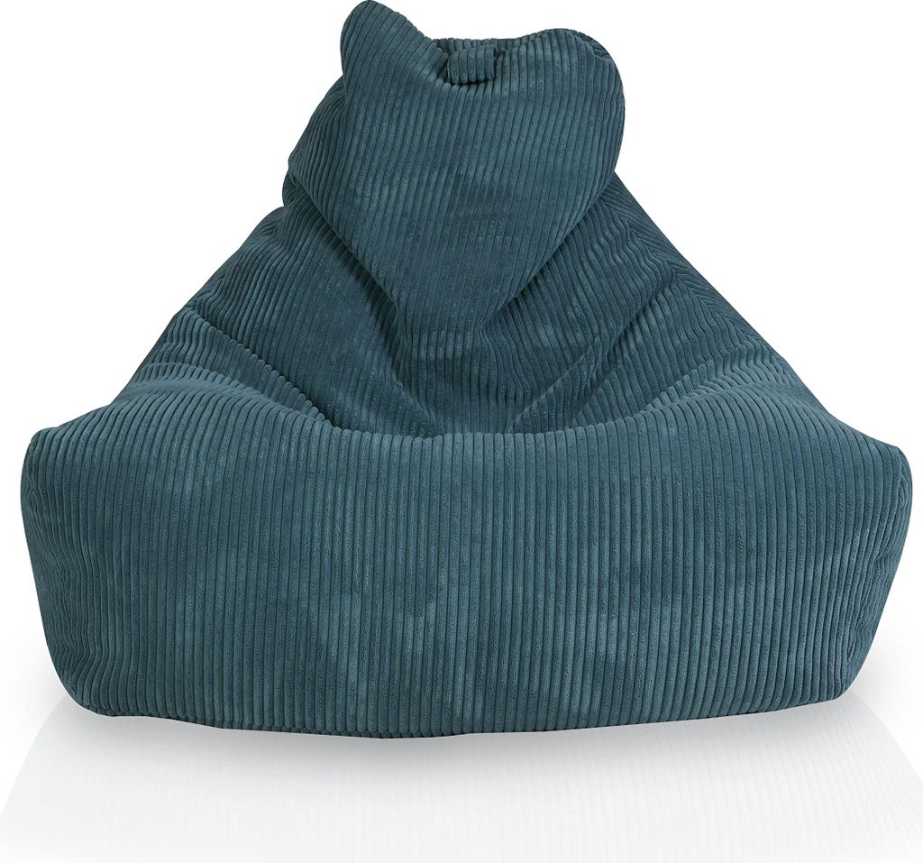 Ecopuf, Keiko, Sitzkissen Sessel Bean Bag, Sitzsack, für Innen, Cord, 100x80x85cm