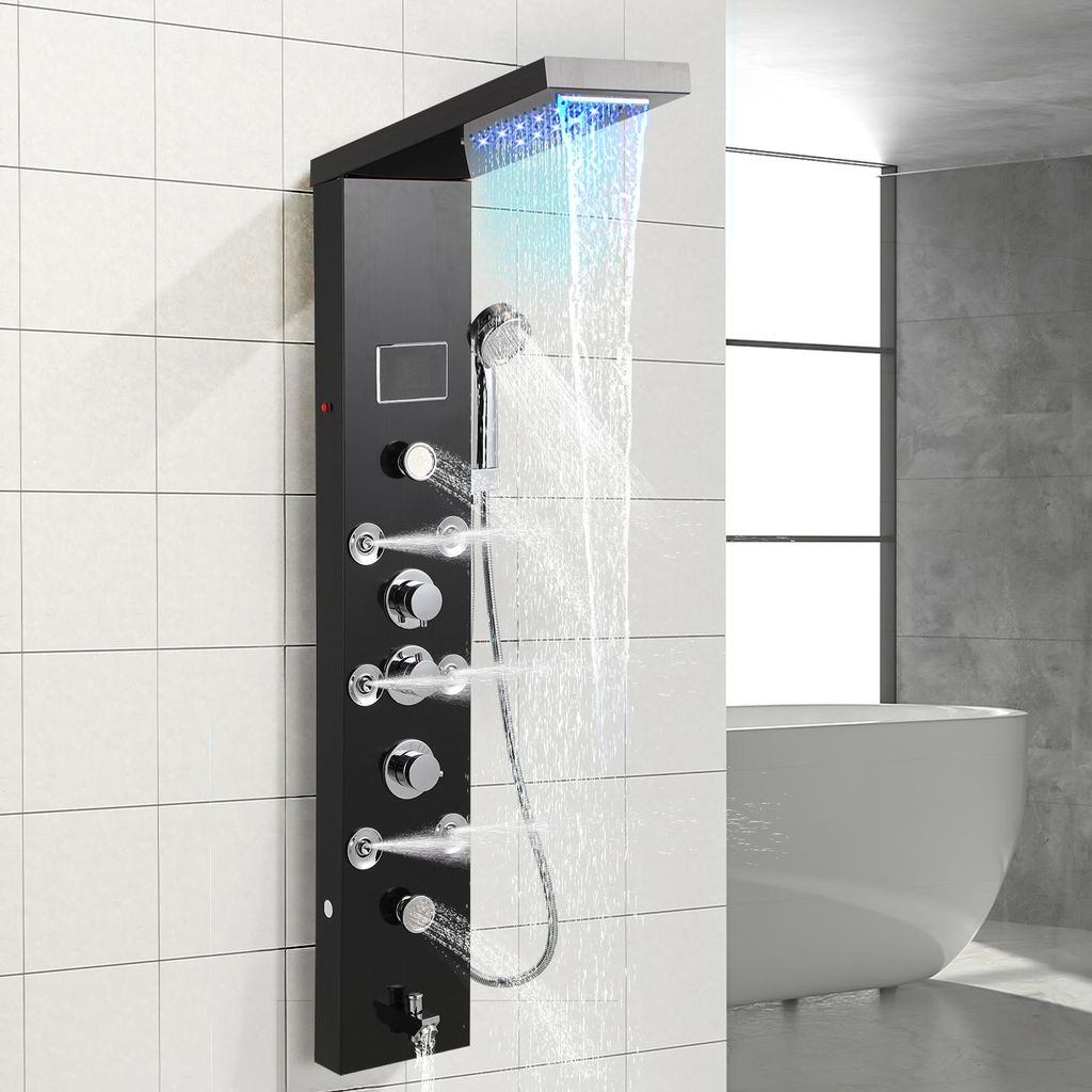 Sprchový panel Ikodm 6 v 1 s LED osvětlením, dešťovou Obrázek produktu 