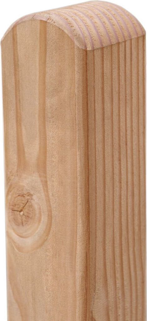 Zaunpfosten 9x9 cm aus Lärchenholz Kopf gerundet Zaunpfahl Produktbild 