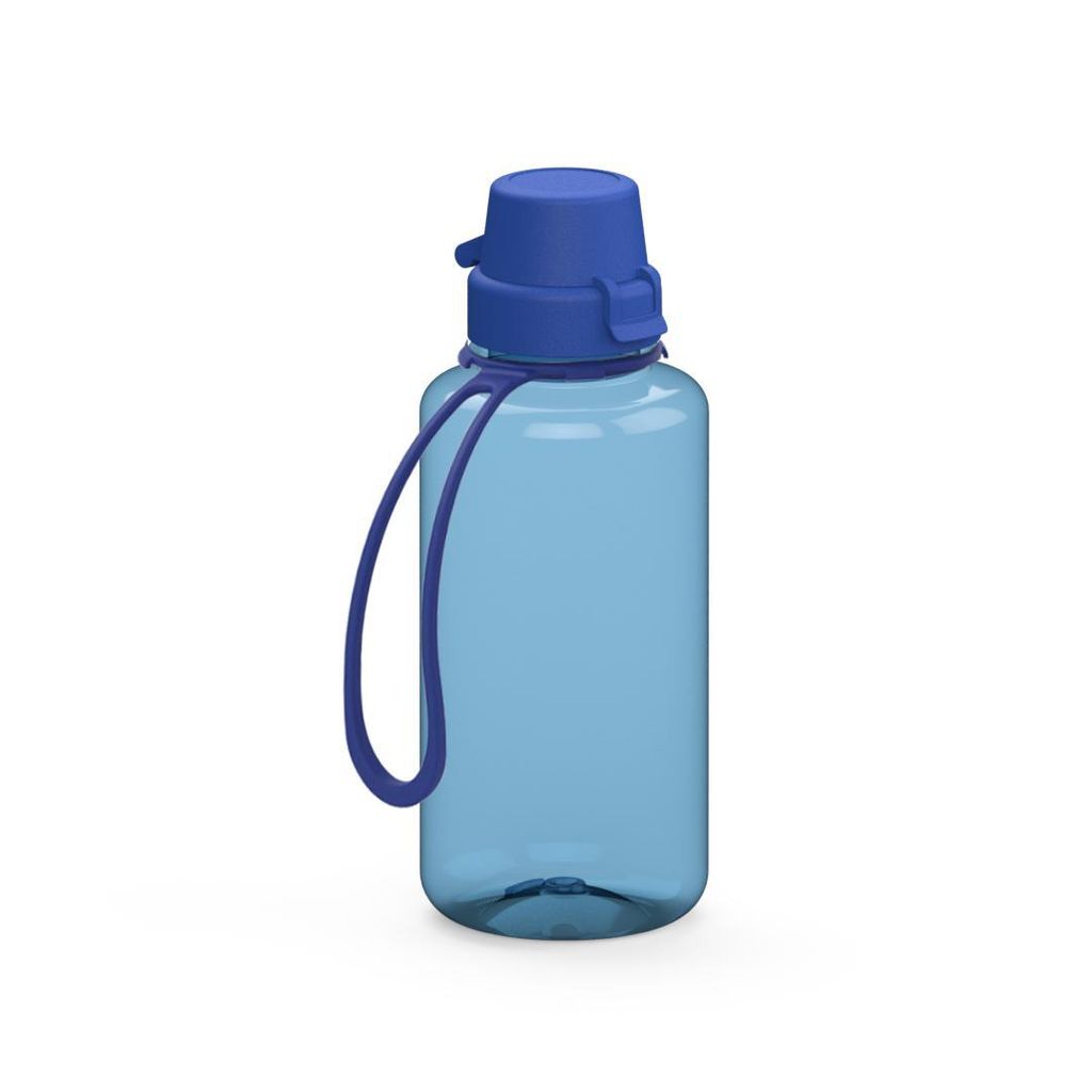 Trinkflasche Kinder 'School' 700 ml - bruchsichere Tritan Wasserflasche inkl. Strap - BPA-frei, auslaufsicher, spülmaschinenfest - transluzent-b...