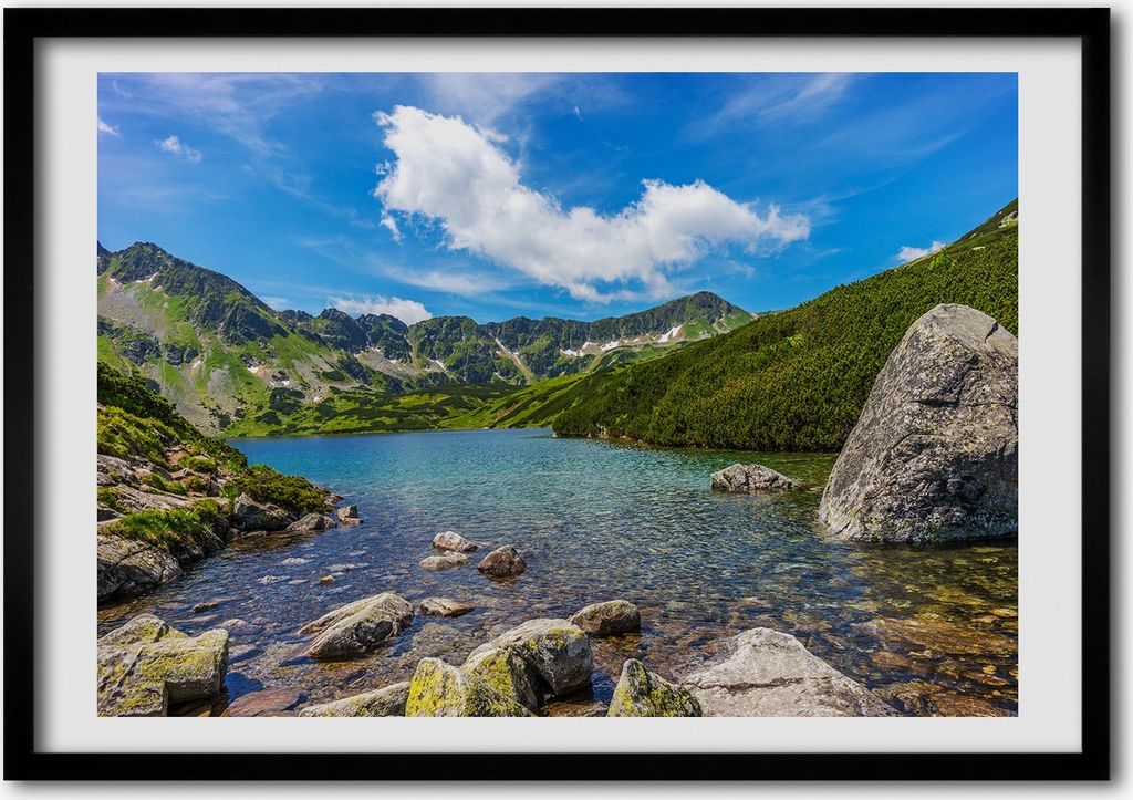 Bild - Bilder - Bilderrahmen - 70 cm x 50 cm - MDF-Rahmen, Wandkunst Tatra-Tal