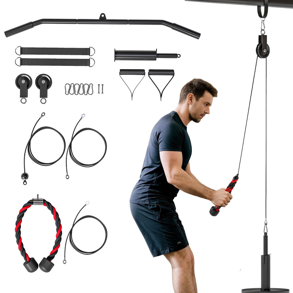 SPORTNOW Fitness Latzug Gym Fitnesssgeräte  Kabelzug Pulley Produktbild 
