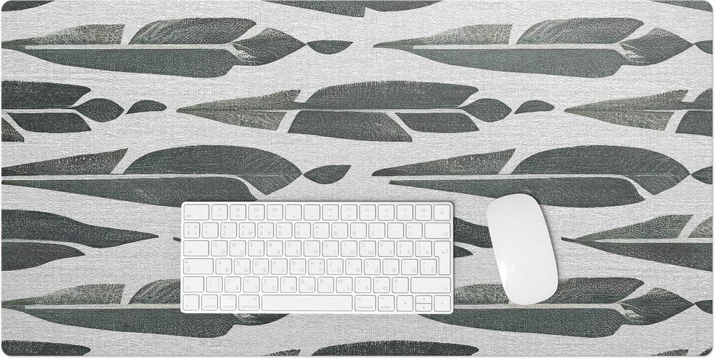 Abstrakte Blätter – Schreibtischunterlage – Rutschfeste Tischunterlage – Schreibtischmatte für Büro & Zuhause – Schreibunterlage – Mau...