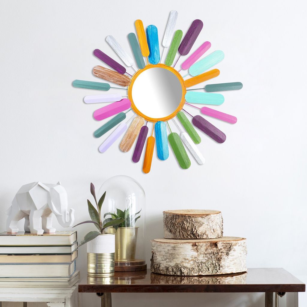 Wallity, Mirror- TNL1611, Bunt, Sonstige Wohndekorationen, 75 x 75 cm, 100% Metall (Dicke: 1