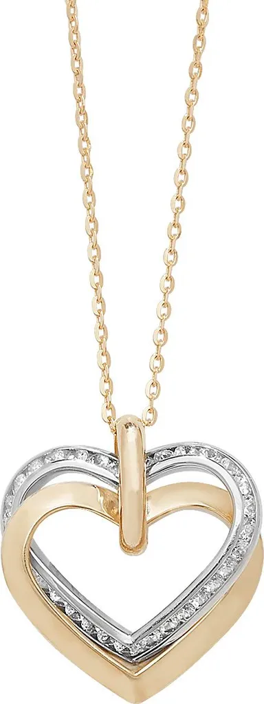 Collier Coeur en Or Inoxydable et Brillant : Bijou Femme Durable 46cm