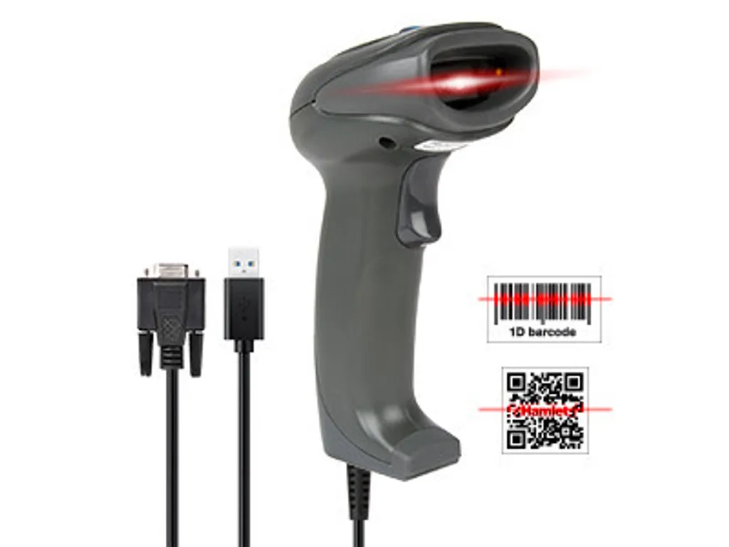 Hamlet HBCS2D100US Lecteur de Code-Barres 2D CMOS Gris USB et RS-232