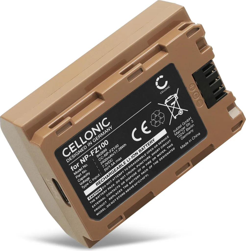 Batteria Ricambio Sony NP-FZ100 2400mAh CELLONIC | Alta Capacità